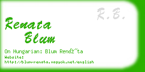 renata blum business card